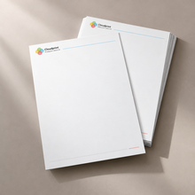 Muat gambar ke penampil Galeri, Mockup kop surat A4 Cloudprint dengan logo dan garis warna perusahaan