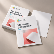 Muat gambar ke penampil Galeri, Mockup flyer A5 Cloudprint cetak satu sisi