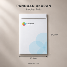 Muat gambar ke penampil Galeri, Panduan ukuran amplop folio Cloudprint, 23,5 x 34,5 cm