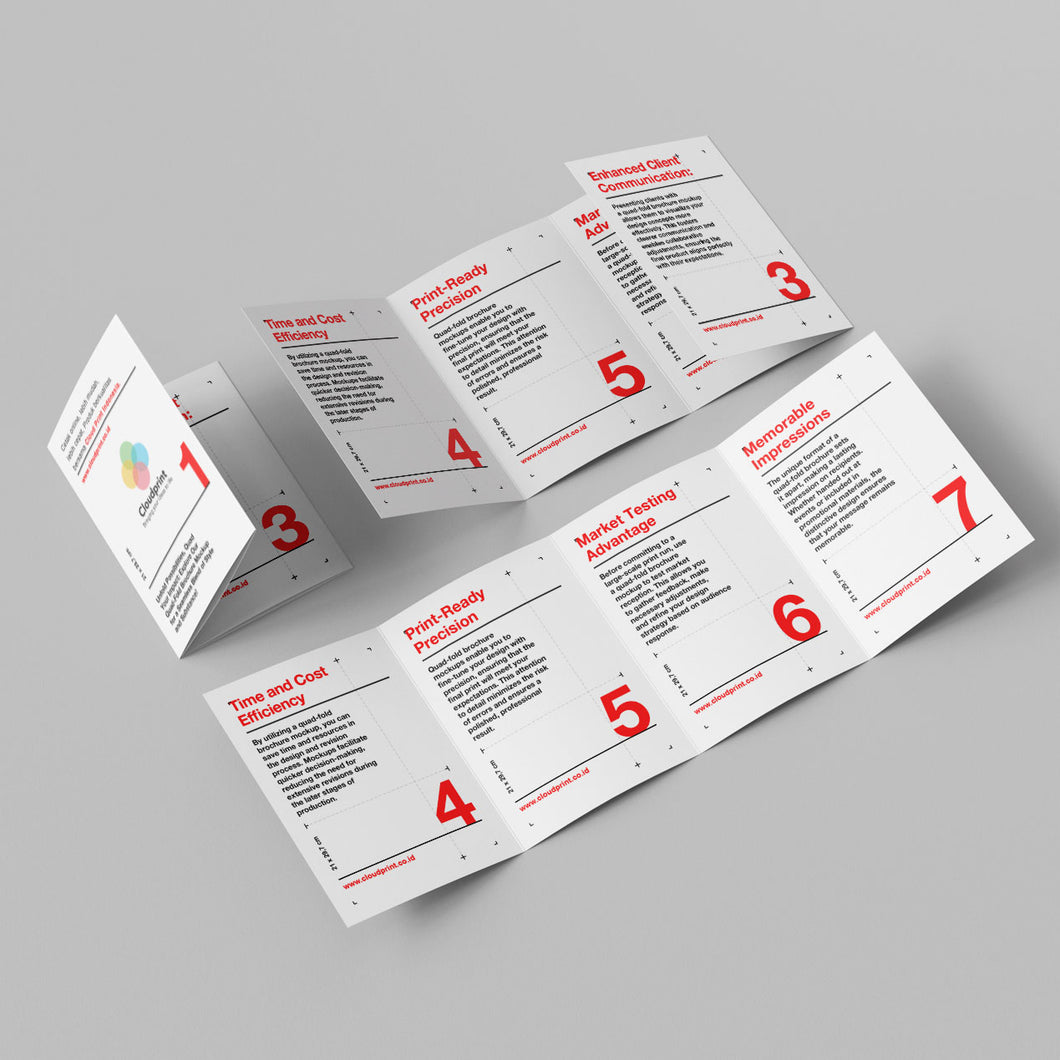 Brosur A4 - 4 panel (84 x 29,7 open) - Cloudprint.co.id