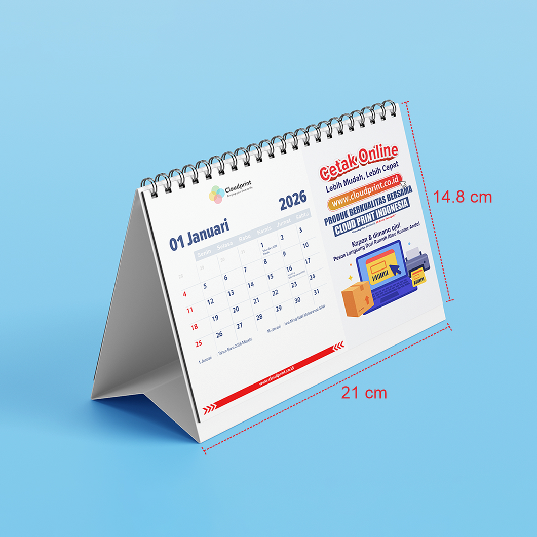 Kalender Meja Ukuran 21 x 15 cm