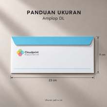 Muat gambar ke penampil Galeri, Panduan ukuran amplop DL Cloudprint, 23 x 11 cm
